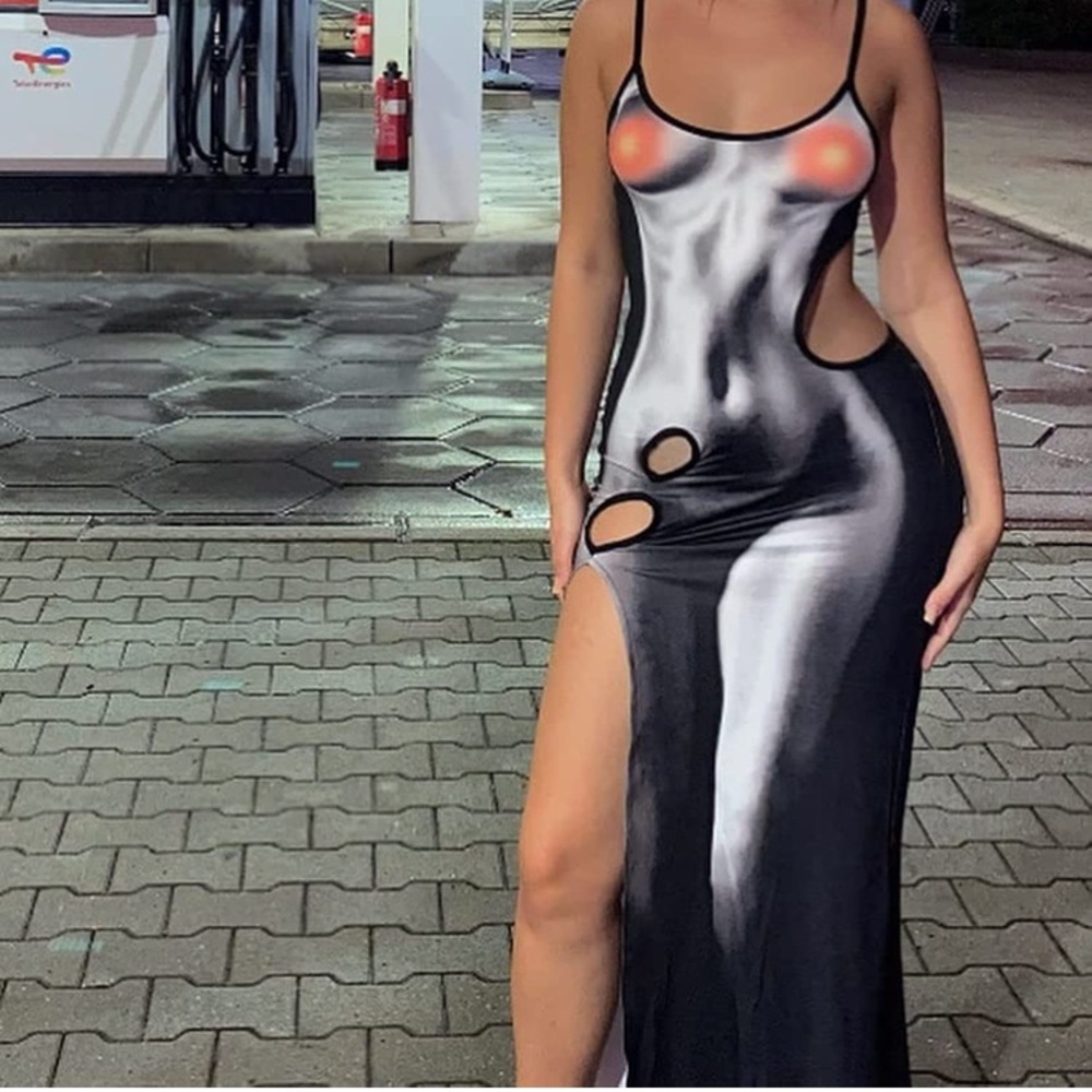 Cape Clique Thermal Slit Dress Size XL